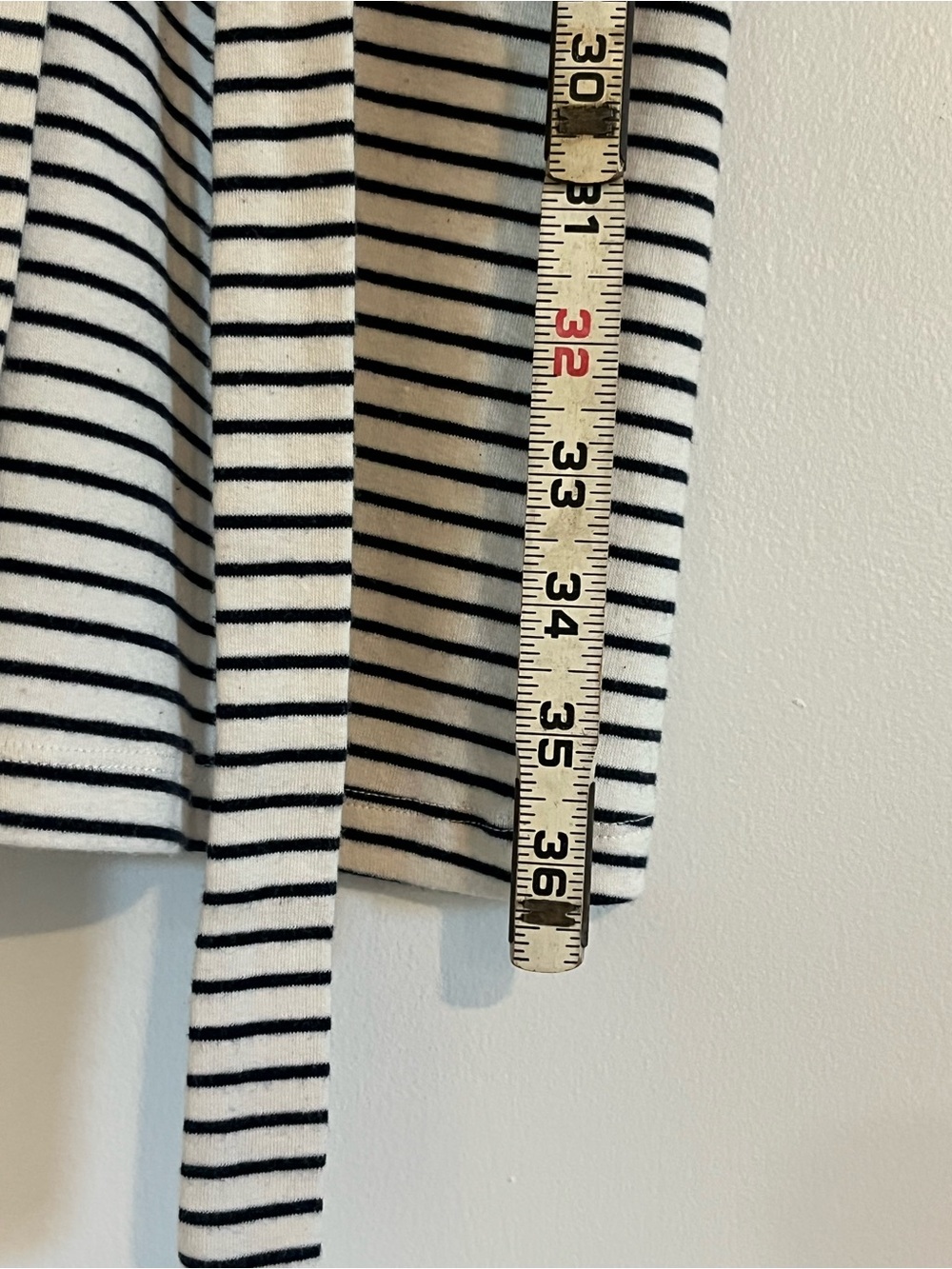 Monteau Sleeveless V-Neck Striped Belted Dress - White/Black Size Small - Picture 11 of 11